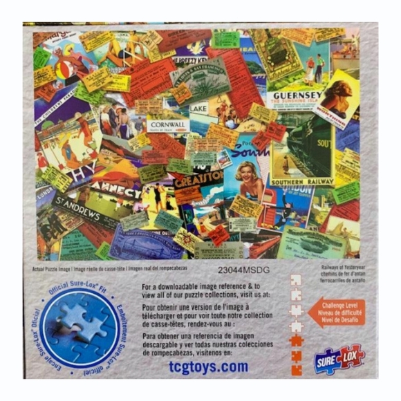 NEW Sure Lox Railways of Yesteryear Cool Collages Jigsaw Puzzle 300 Pieces - Picture 2 of 5
